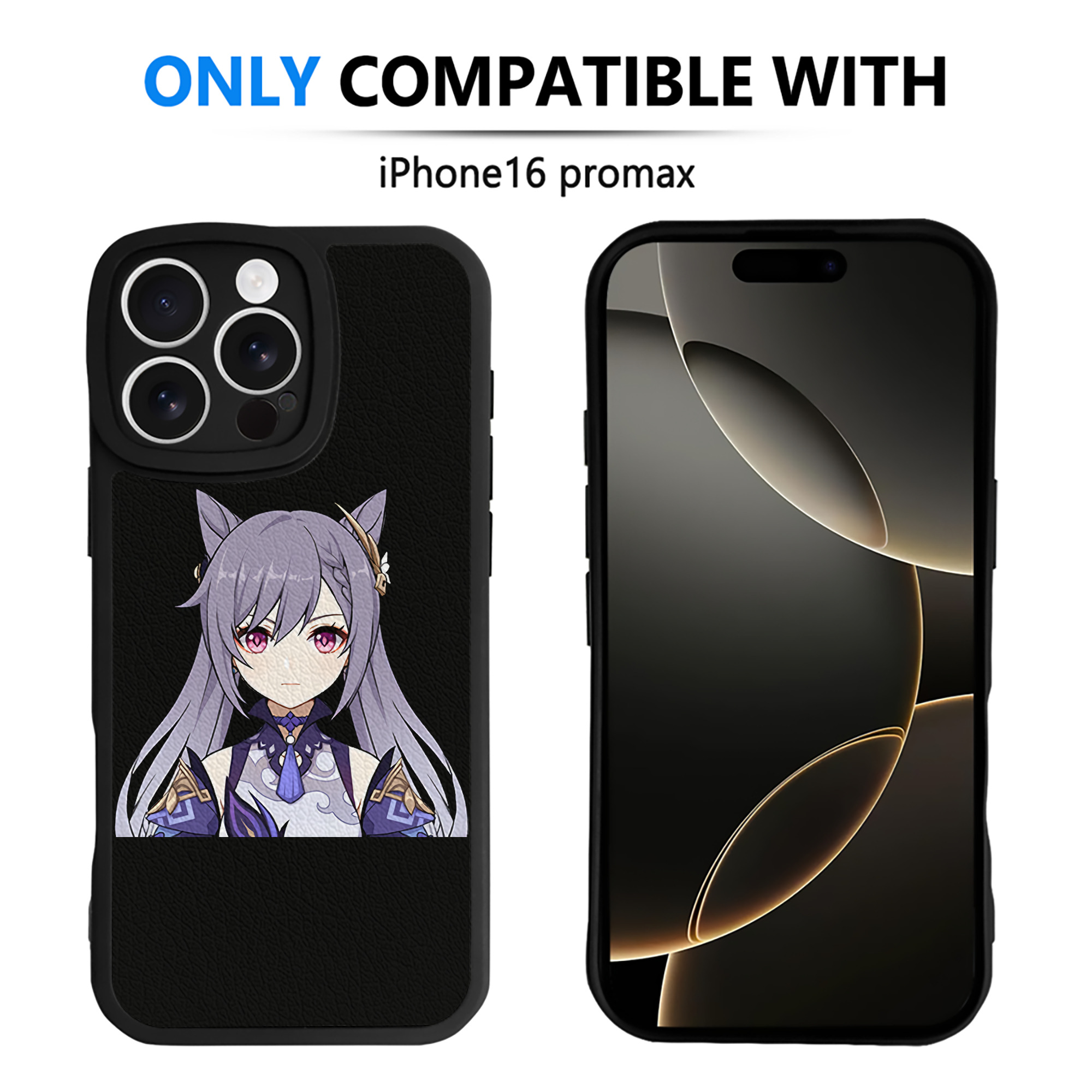 げんし神 刻晴 こくせい genshin Kokusei 【iPhone 16シリーズ対応】シリコンスマホケース（レザー調） 材質：シリコン